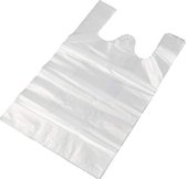 Sac plastique - 25x12x45 - sac chemise - blanc - HDPE par 1000pc.