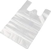 Sac plastique - 28x14x48 - sac chemise - blanc - HDPE par 1000pc.