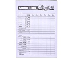 Yahtzee scoreblokken - met 6 dobbelstenen - bobbelen - speelgoed