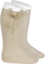 Cóndor Kniekous Met Organza Strik | 2439/1 | Beige | 0-3 mnd | maat 000