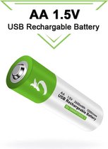 4x piles AA rechargeables - avec cordon de chargement / chargeur USB-C - <1200x cycle de recharge