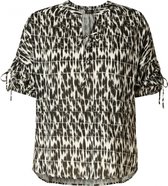 YEST Amandine Essential Blouse - Ecru/Black - maat 34