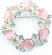 broches dames - " Pink elegance "- brochespeld - Vestsluiting - vestclip dames -vestsluiting dames - vestclip - vestsluiting vestclip - sjaalspeld - vestspeld - vestklem