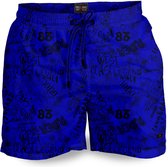 Miami Beach | Zwemshort | Zwembroek | Beachshort | Heren | Sneldrogend | Maat S | MB13-355 Saxofoon Blauw