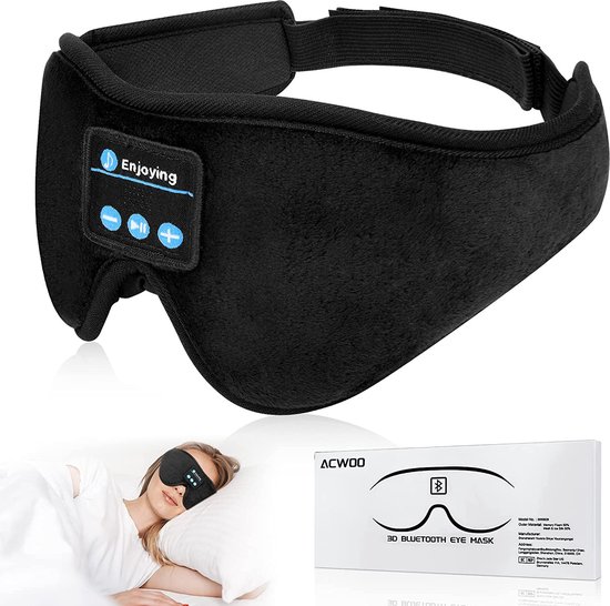 Casque de sommeil Acwoo - Masque de sommeil avec Bluetooth - Sleepphones