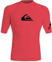 Quiksilver - UV-Zwemshirt met korte mouwen voor jongens - All time - Koraal - maat 110cm