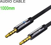 Green on - aux 3.5 mm audio kabel - male to male - gold plated - 1M
