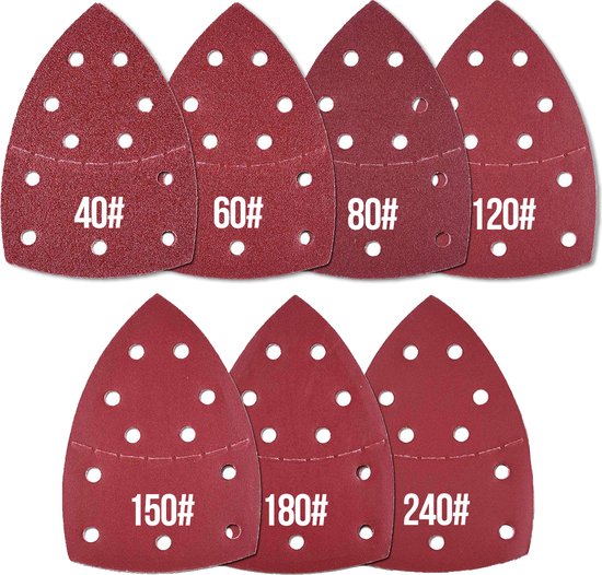 Ensemble de Papier de verre Propapier - 100x150MM - 90 pièces - Ponceuses - Différents grains grossiers - avant rotatif - Trous de perforation