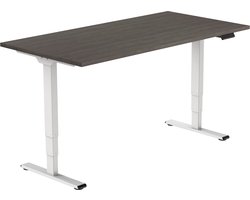 OrangeLabel elektrisch zit/sta bureau Eco frame wit maat 140x80. Voldoet aan de NEN EN 527. Inclusief Logan Eiken blad!