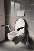 EasyLiving Ensemble de support de toilette / Ensemble de support de toilette - avec accoudoirs pliants - Acier (blanc)
