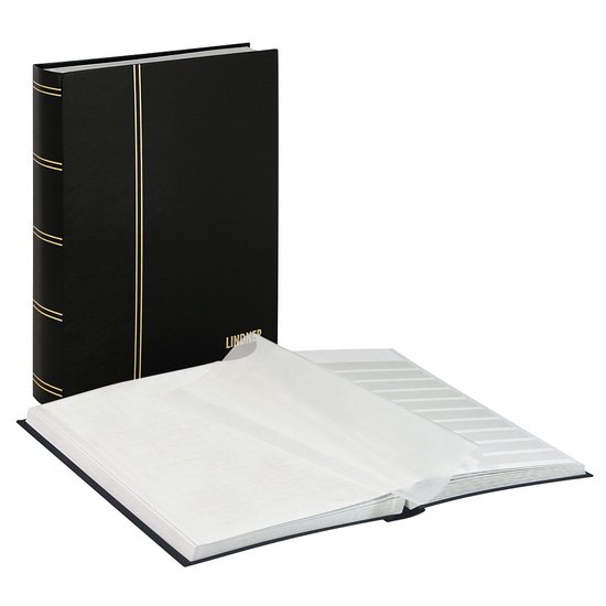 Prophila édition métallique album pour timbres, 60 pages, intérieur noir (couv