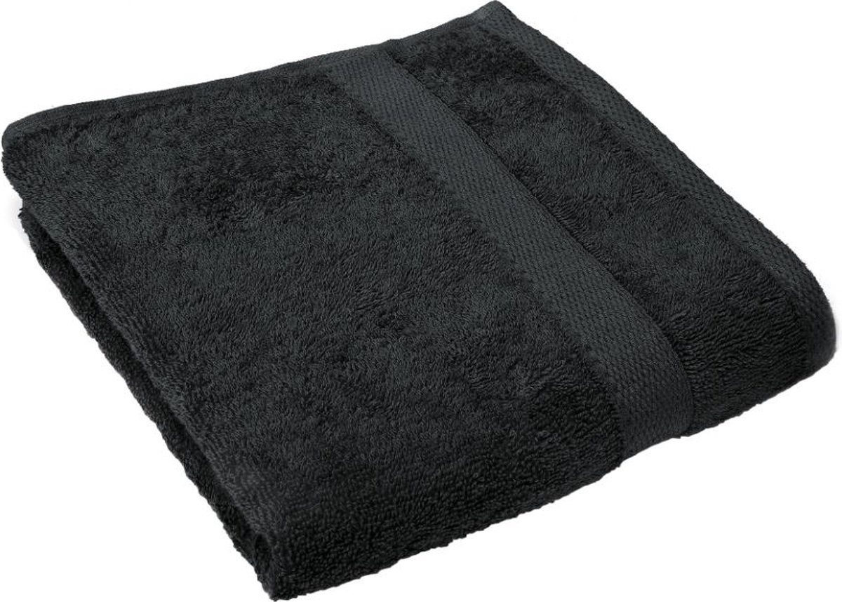 Badlaken - 100x150 cm - Zwart - 450gr/m² - Extra zacht