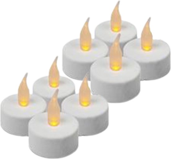 Bougies chauffe-plat LED rondes - 8 Bougies chauffe-plat chauffe-plat sur  batterie