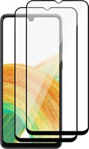 Screenprotector geschikt voor Samsung Galaxy A33 - Gehard Glas Beschermglas Tempered Glass Volledig Dekkende Screen Protector - 2 Stuks