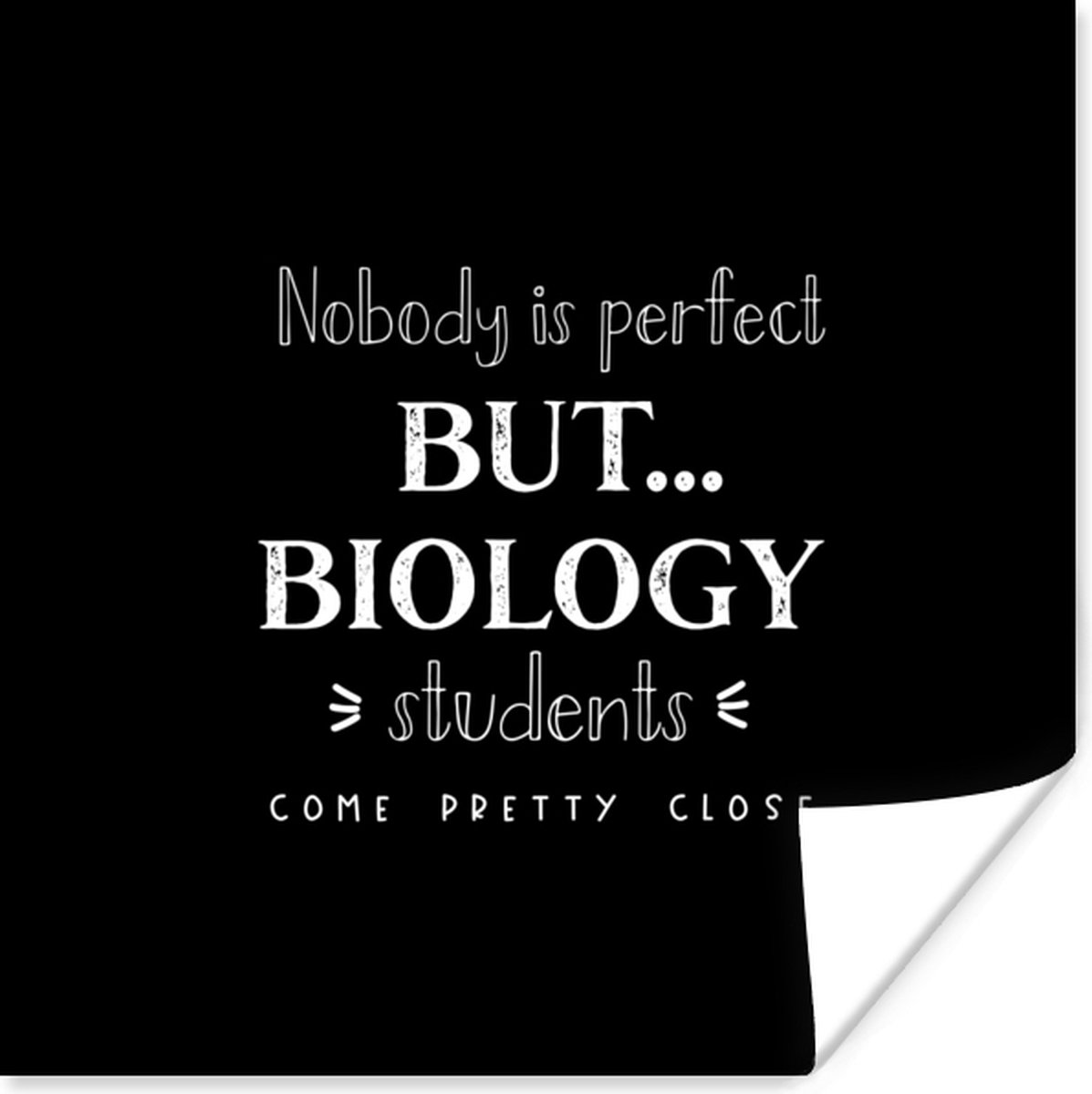 Poster Biologie - Studie - Quotes - Bèta - 30x30 cm