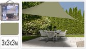 Oneiro’s Luxe Schaduwdoek driehoek 3x3x3m - olijfgroen – zomer – tuin – wonen – tuininrichting – schaduwdoeken – zonwering - schaduwdoek