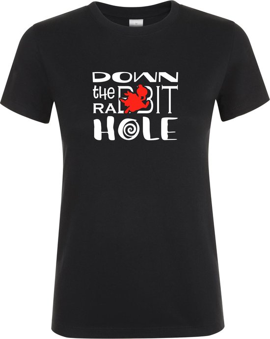 Klere-Zooi - Down the Rabbit Hole - Dames T-Shirt - 3XL