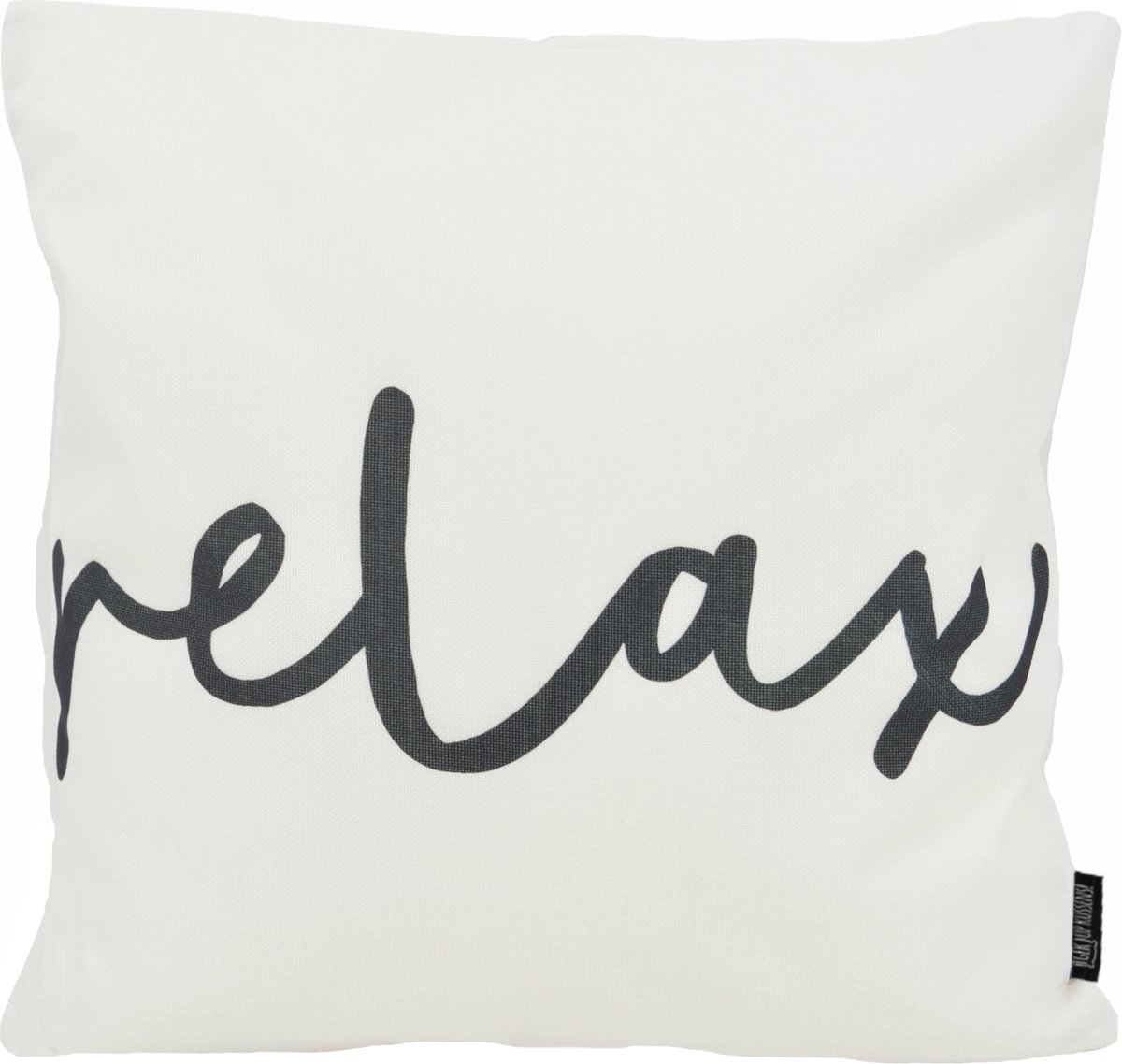 Gek op Kussens! Black & White Relax Kussenhoes | Outdoor / Buiten | Polyester | 45 x 45 cm Zwart-Wit