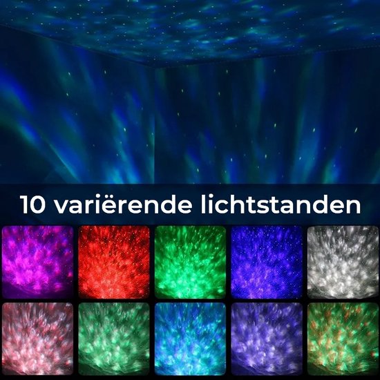 Originele Sterren projector lamp - 10 kleuren licht sterrenhemel (galaxy projector) van Zedar