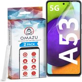 Samsung Galaxy A53 (5G) OMAZU 3D Flex TPU Screenprotector, 2 Pack - 100% vingerafdruk scanner compatible- Edge-to-Edge beschermingsfunctie
