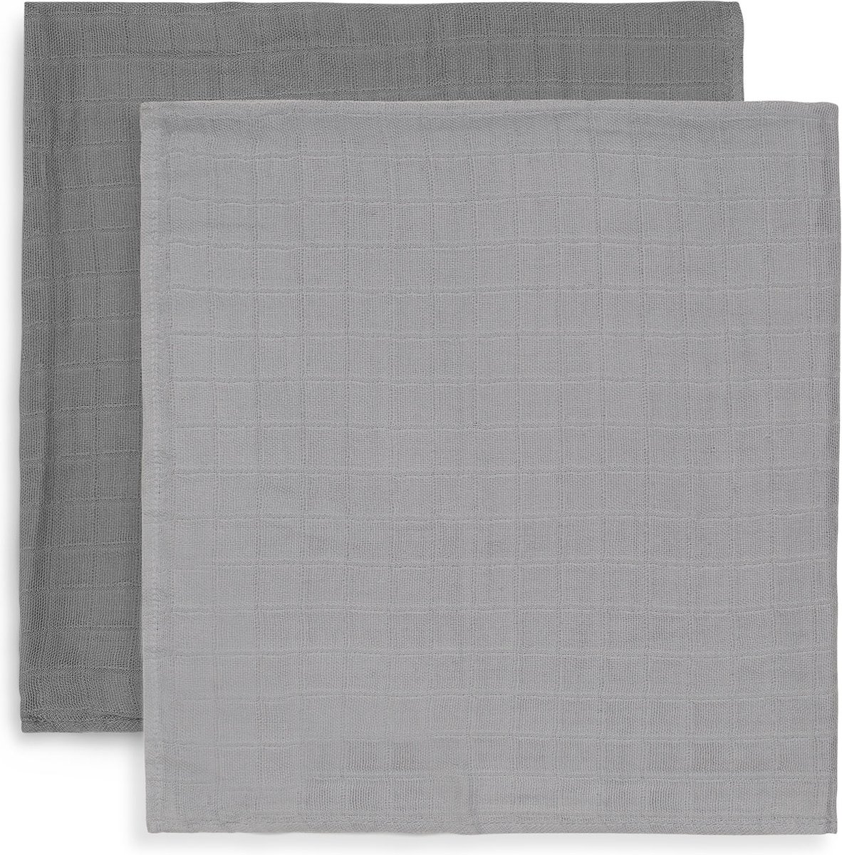 Goedkoopste Jollein Hydrofiele Doek Large 115x115cm Bamboe Katoen - Storm Grey - 2 Stuks