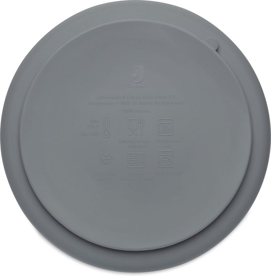 Jollein - Bordje (Storm Grey) - Siliconen - Baby Bord, Baby Servies - 6-18 maanden van Jollein — afbeelding 5