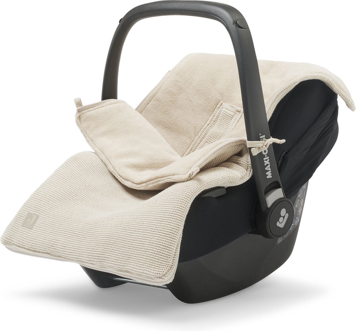 Jollein Basic Knit Voetenzak Nougat – Autostoel & Kinderwagen thumbnail 2