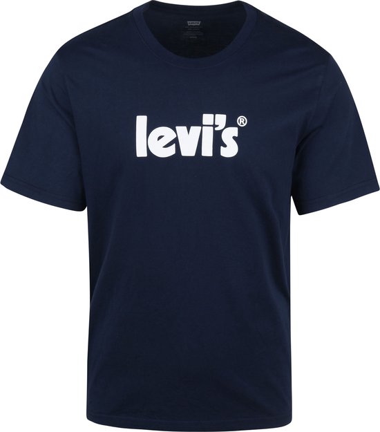 Levi's - T-shirt Logo Donkerblauw - Heren - Maat S - Regular-fit