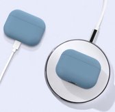 Jumada's  "Geschikt" voor Apple Airpods hoesje -  geschikt voor Airpods Pro - Softcase - Blauw - Beschermhoesje