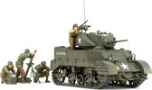 Tamiya US Light Tank M5A1 - 'Pursuit Operation' w/4 Figures + Ammo by Mig lijm