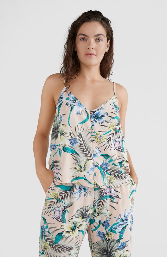 O'Neill T-Shirt Women WOVEN BUTTON Tropical Nights Top S - Tropical Nights 100% Viscose (Liva Eco)