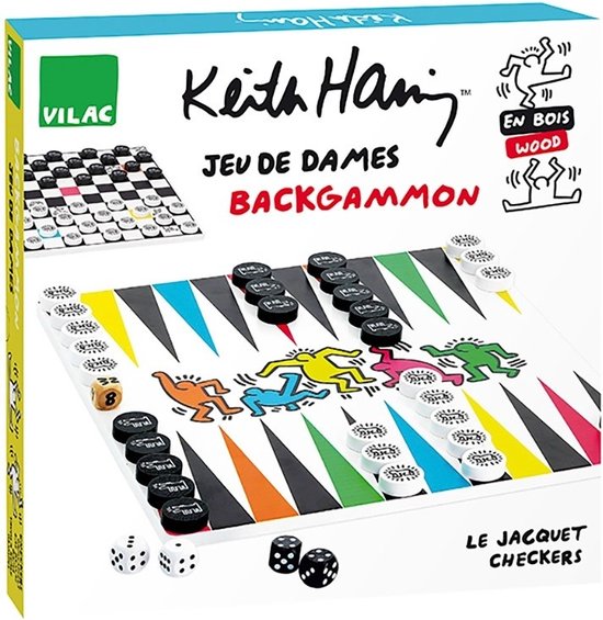 Afbeelding van het spel Backgammon & Checkers Set by Keith Haring