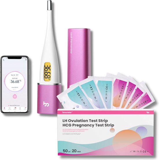Femometer Vinca II Ovulatiethermometer + 20 stuks hCG Zwangerschapstest