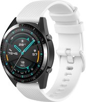YONO Siliconen Sport Bandje 22mm - Horlogebandje geschikt voor Samsung Galaxy Watch 46mm / 3 (45mm) / Gear s3 - Polar Vantage M2 / Grit X - Garmin Vivoactive 4 / Venu 2 - Huawei Watch GT 3 (pro) / 2 - Amazfit GTR - Wit
