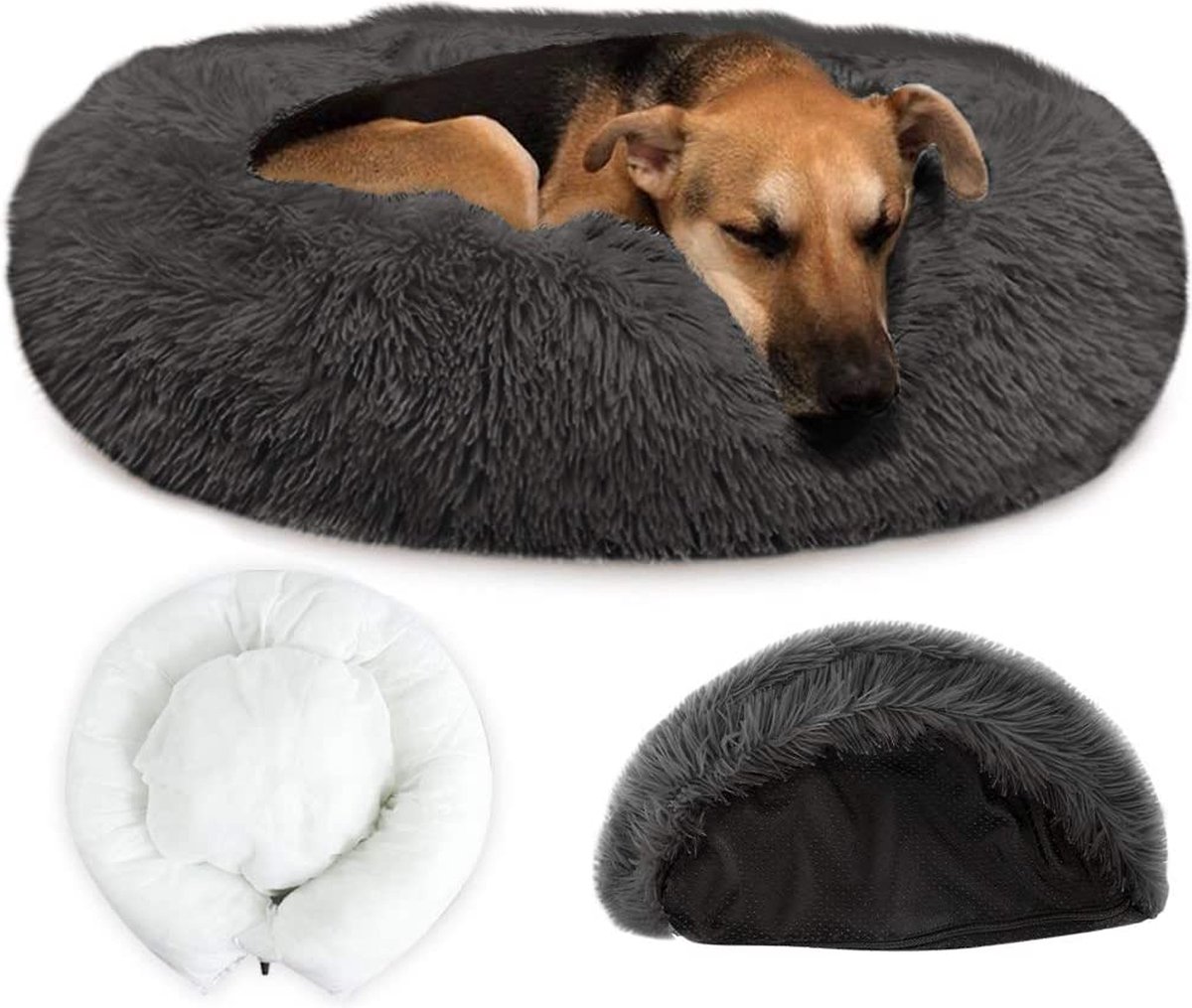 Lit pour chat en peluche doudou pour chats Chaud lit pour chien en peluche  pour chien en peluche, fond antidérapant et résistant à l