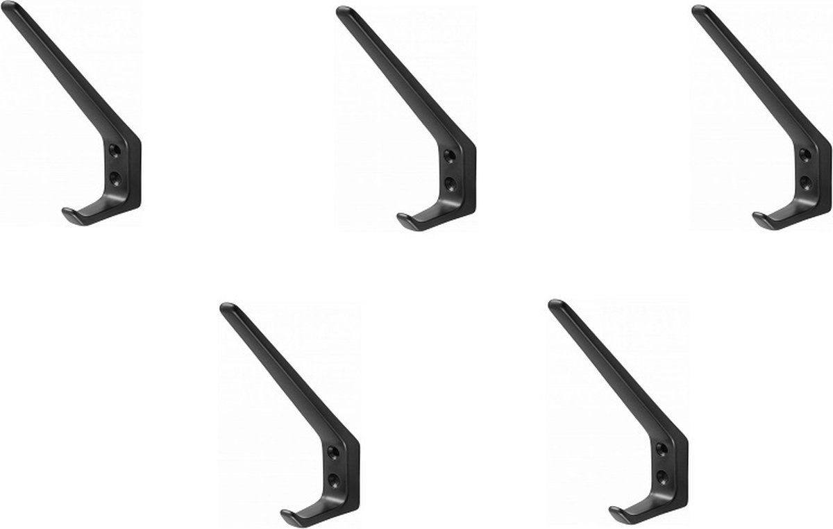 Hermeta hoed en jashaak - Enkel - Zwart - 0030-70 - 5 stuks - Aluminium jashaak