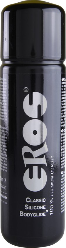 Zwarte fles Eros Classic Silicone Bodyglide 250 ml.