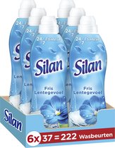 Bol.com Silan Fris Lentegevoel Wasverzachter - 6 x 37 wasbeurten - Voordeelverpakking aanbieding