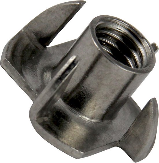 60 stuks inslagmoeren m8 x 11 mm inslagmoeren verzinkt koolstofstaal met 4 inslagpunten, voor hout, planken, meubels, ambachtslieden, constructies