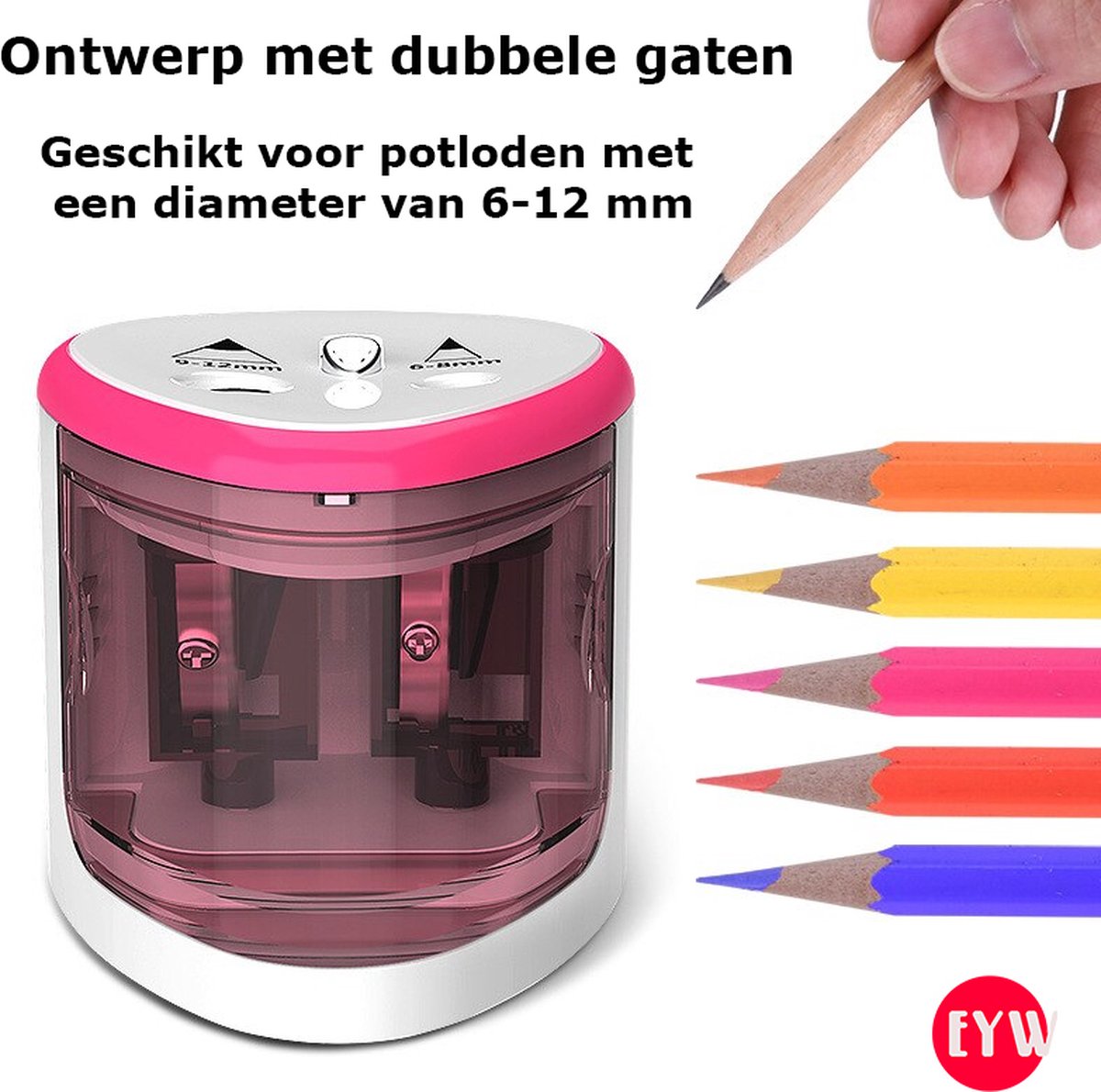 Elektrische puntenslijper Tenwin roze
