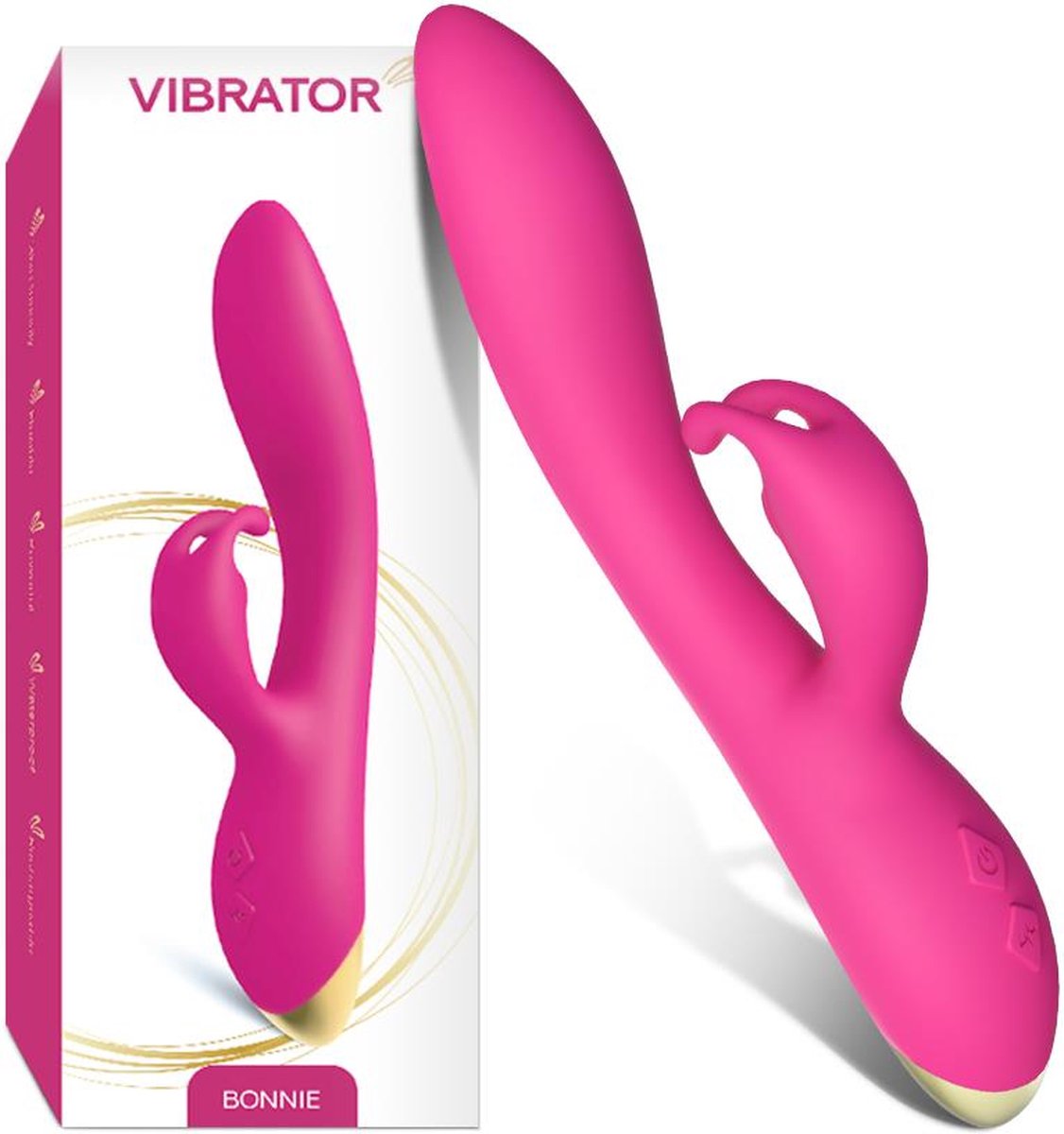 Goedkoopste Bossoftoys - Bonnie roze - vibrator - G-spot - 52-00009 - USB oplaadbaar - 100 waterdicht - 9 vibratiestanden - De must have voor in het nachtkastje!