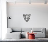 BT Home - Geometrische Wanddecoratie - wandecoratie woonkamer - 52x50 - Panther - Dieren - Hout - Wall Art - Muurdecoratie - Woonkamer Natuurlijk - Wanddecoratie Industrieel - Cade