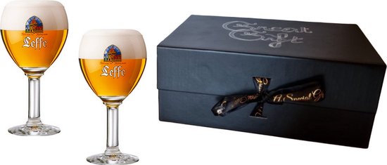 GreatGift® - Leffe Glazen in Luxe Magneet box - Cadeau pakket voor hem -  Bierglas - 2x... | bol.com