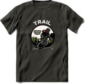 Trail T-Shirt | Mountainbike Fiets Kleding | Dames / Heren / Unisex MTB shirt | Grappig Verjaardag Cadeau | Maat M