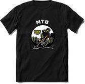 MTB T-Shirt | Mountainbike Fiets Kleding | Dames / Heren / Unisex MTB shirt | Grappig Verjaardag Cadeau | Maat 3XL