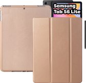 Tablet Hoes + Standaardfunctie- Geschikt voor Samsung Galaxy Tab S6 Lite Hoes - 10.4 inch (2021, 2022) - Goud