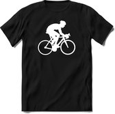 Wielrenner fiets T-Shirt Heren / Dames - Perfect wielren Cadeau Shirt - grappige Spreuken, Zinnen en Teksten. Maat S