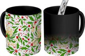 Magische Mok - Foto op Warmte Mokken - Koffiemok - Patronen - Kerst - Planten - Kaars - Magic Mok - Beker - 350 ML - Theemok