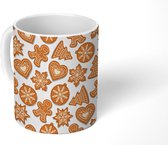 Mok - Koffiemok - Koekjes - Kerst - Patronen - Kerstbomen - Mokken - 350 ML - Beker - Koffiemokken - Theemok