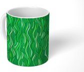 Mok - Koffiemok - Zeewier - Patronen - Groen - Mokken - 350 ML - Beker - Koffiemokken - Theemok